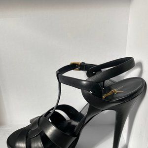 YSL Tribute Platform Heels- Size 38- Black